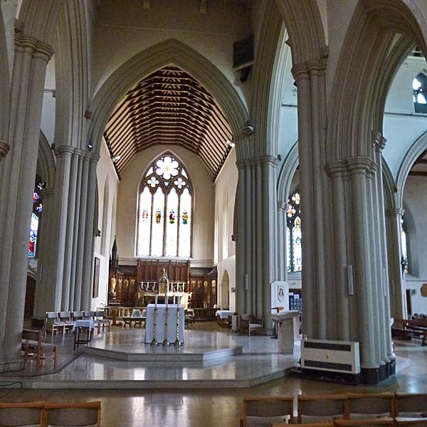 A photo of Salford Cathedral Alter from the side chapel